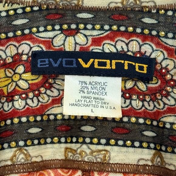 Eva Varro Bohohemian Tapestry All Over Print Long Sleeve Shirt Large Handcraft - Picture 3 of 3